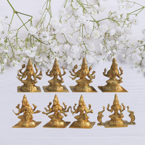 Brass Ashthalakshmi Ji Idol Set Of 8 Piece 0.98Kg