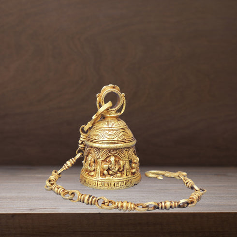 Brass Bell With Chain God Idol Statue 1.9kg