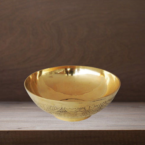 Brass Bowl Katora Embose Medium 0.085Kg