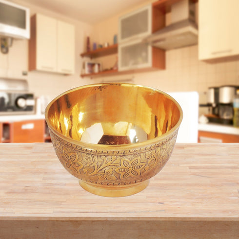 Brass Bowl Katori Embose Design 0.2Kg