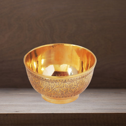 Brass Bowl Katori Embose Design 0.2Kg