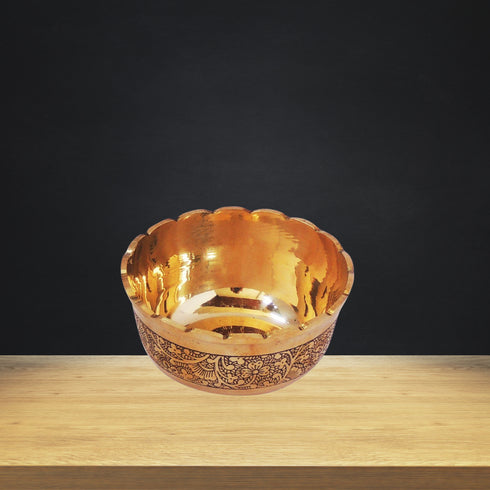 Brass Bowl Katori Flower Design 0.14Kg