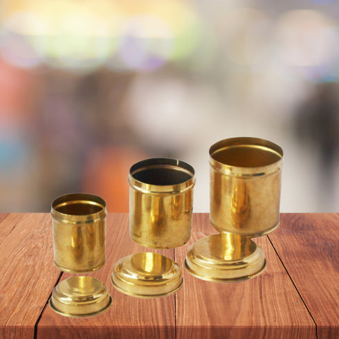 Brass Box Miniature Toy 3 Pcs Set 0.06Kg