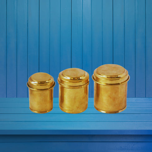 Brass Box Miniature Toy 3 Pcs Set 0.06Kg