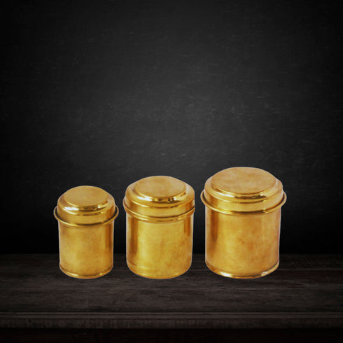 Brass Box Miniature Toy 3 Pcs Set 0.06Kg