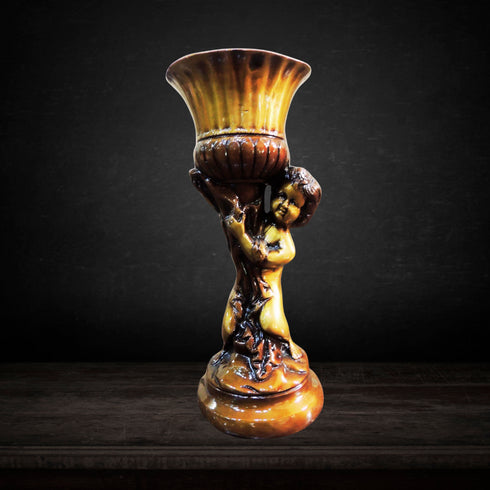 Brass Boy With Mashal (Torch) Statue 2.3Kg