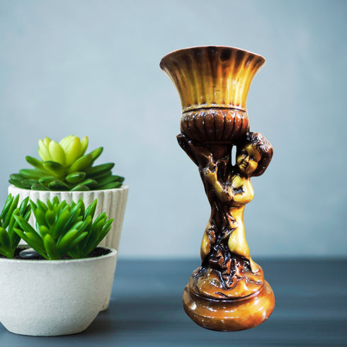 Brass Boy With Mashal (Torch) Statue 2.3Kg