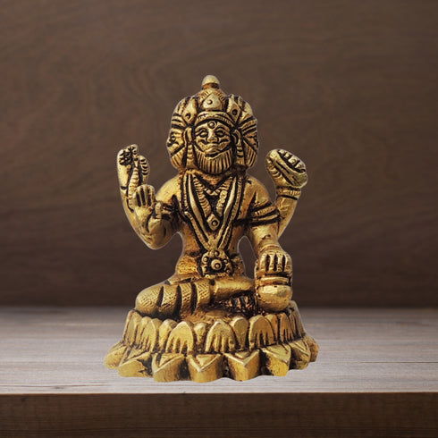 Brass Brahma Ji Statue 0.26Kg