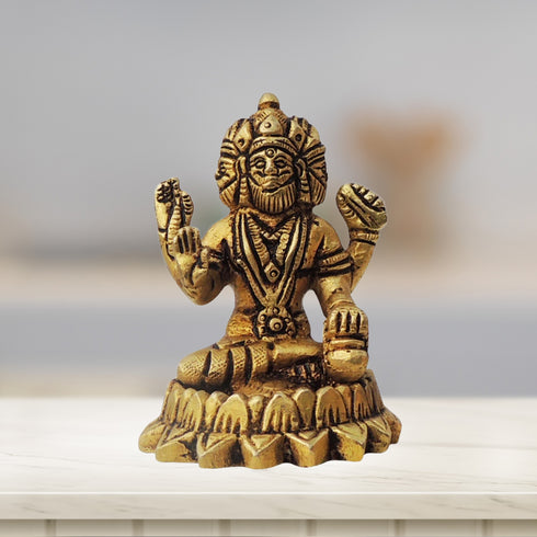 Brass Brahma Ji Statue 0.26Kg