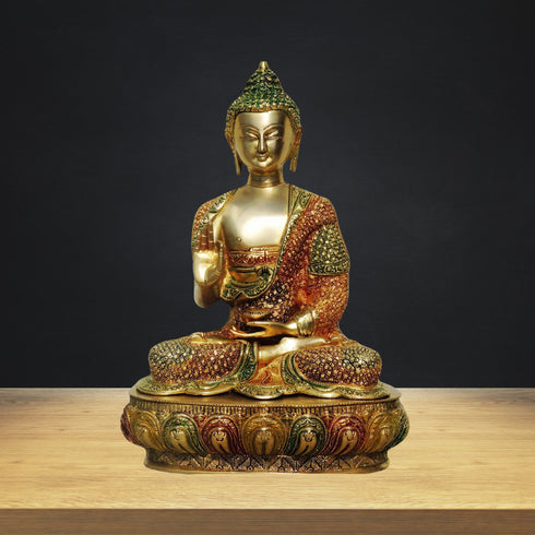 Brass Buddha Big Statue 10.33Kg