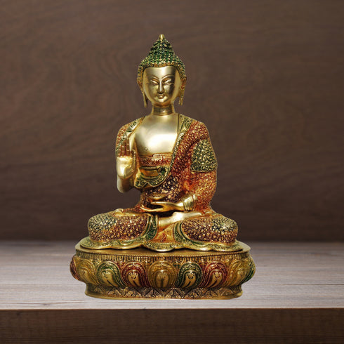 Brass Buddha Big Statue 10.33Kg