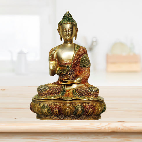 Brass Buddha Big Statue 10.33Kg