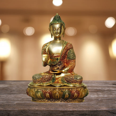 Brass Buddha Big Statue 10.33Kg