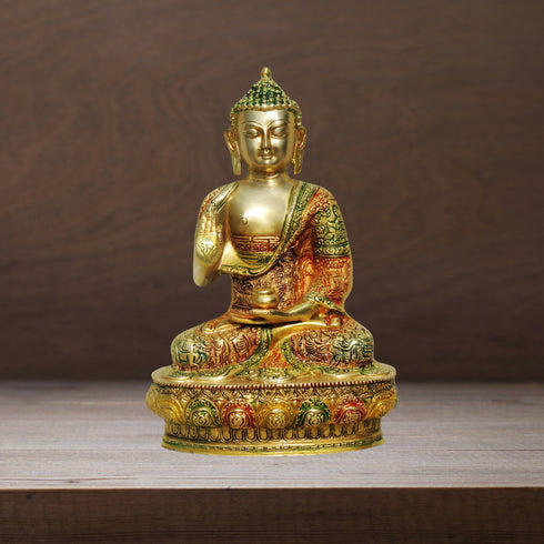 Brass Buddha Big Statue 7.016Kg