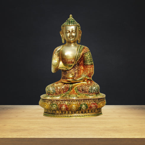 Brass Buddha Big Statue 7.016Kg