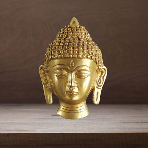 Brass Buddha Face Statue 0.3kg