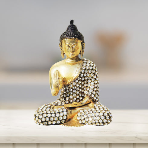 Brass Buddha Statue 1.96Kg