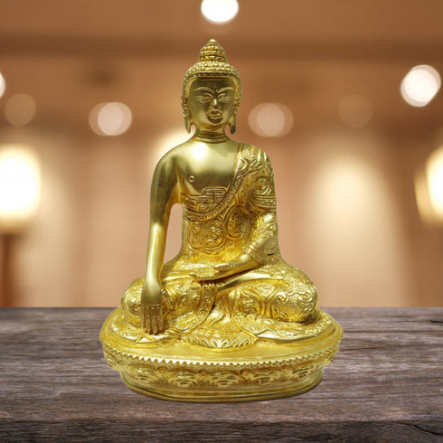 Brass Budha Statue With Super Fine Finish 1.3kg