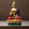 Brass Budha Statue With Turquoise Coral 1.138Kg