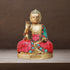 Brass Budha Statue With Turquoise Coral 1.5Kg