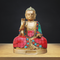 Brass Budha Statue With Turquoise Coral 1.5Kg