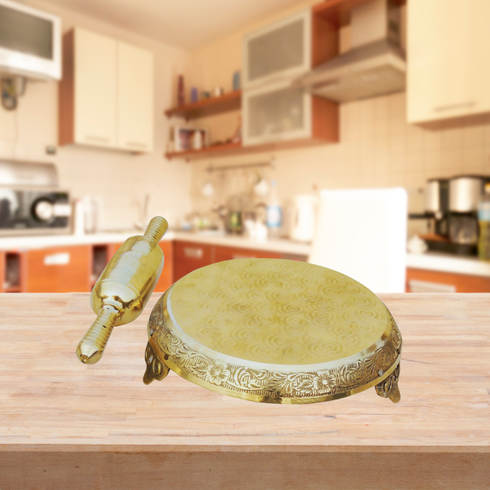 Brass Chakla Belan For Kitchen Purpose 0.36Kg