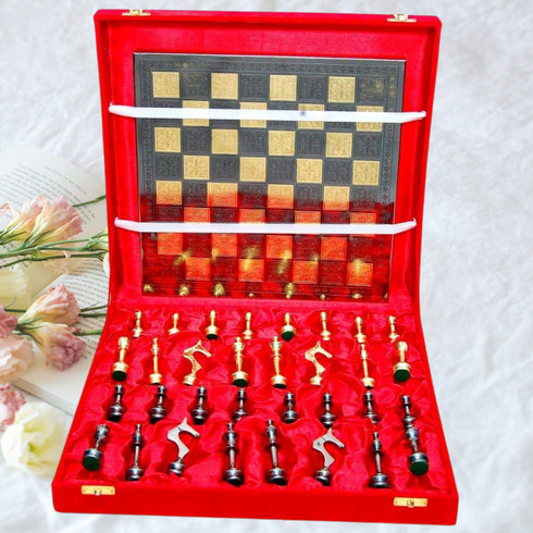 Brass Chess Board Game Set 3.06Kg