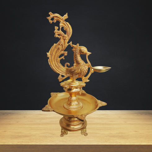 Brass Cock Murga Deepak God Idol Statue 5Kg