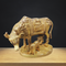 Brass Cow With Base Statue 0.85Kg