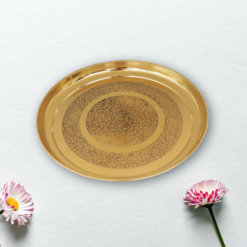 Brass Thali Embose Design 0.55kg