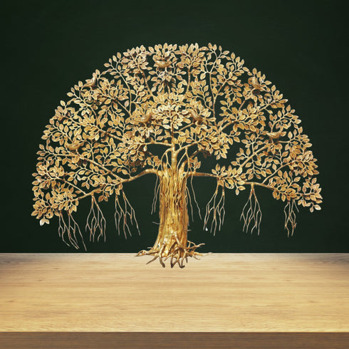 Brass Wall Hanging Showpiece Tree Statue 20.6 Kg