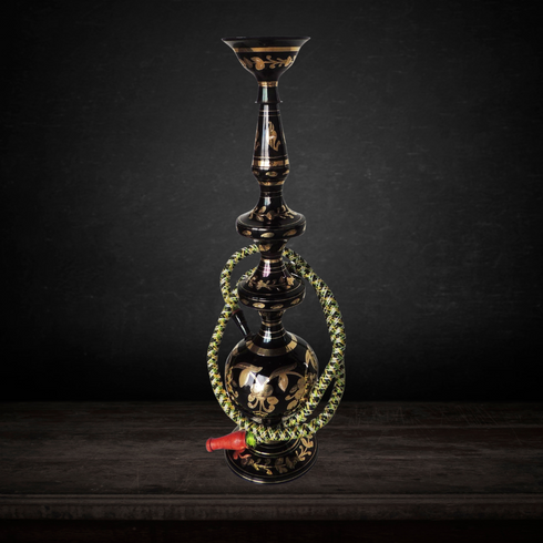 Brass Hookah In Black Design 0.88Kg