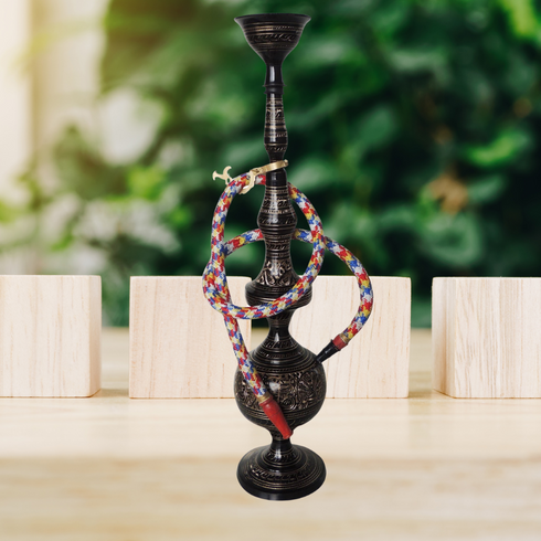 Brass Hookah In Black Design 1.32Kg