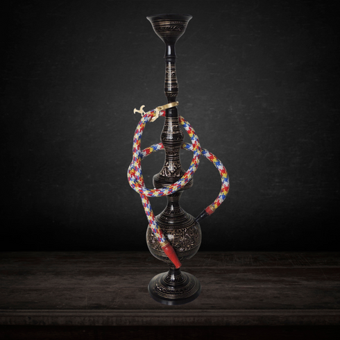 Brass Hookah In Black Design 1.32Kg