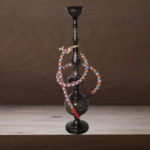 Brass Hookah In Black Design 1.32Kg