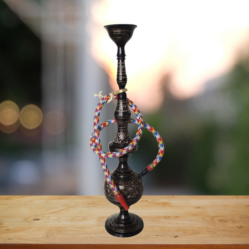 Brass Hookah In Black Design 1.32Kg
