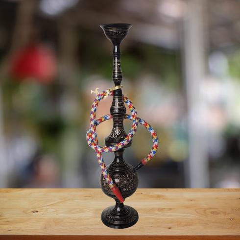 Brass Hookah In Black Design 1.32Kg