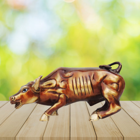 Brass Bull Idol Medium With Antique Finish 6.66Kg
