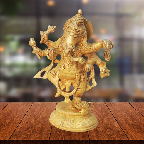 Brass Dancing Ganesha Statue 0.62kg