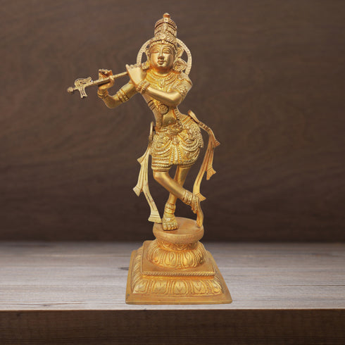 Brass Dancing Krishna Sf 2.915Kg
