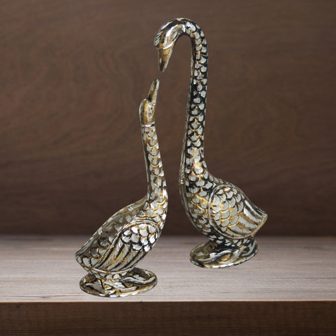 Brass Duck Pair Statue 0.54kg