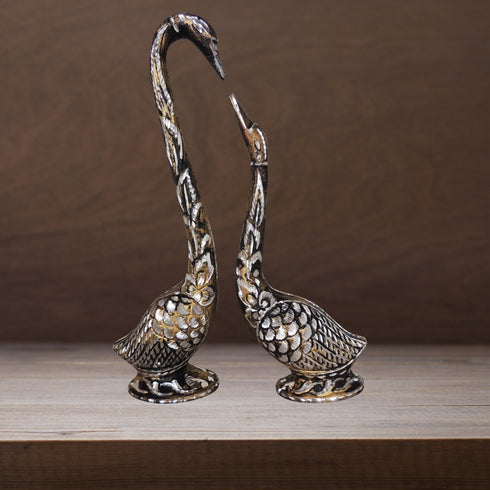 Brass Duck Pair Statue 0.72kg