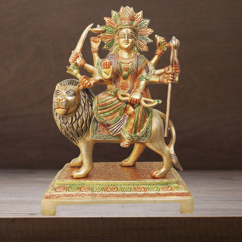 Brass Durga Ji Goddess Idol Statue 5.4Kg