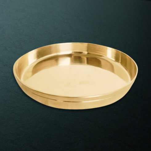 Pure Bronze Plate, Kansa Thali 10 inch