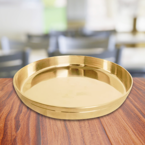 Pure Bronze Plate, Kansa Thali 10 inch