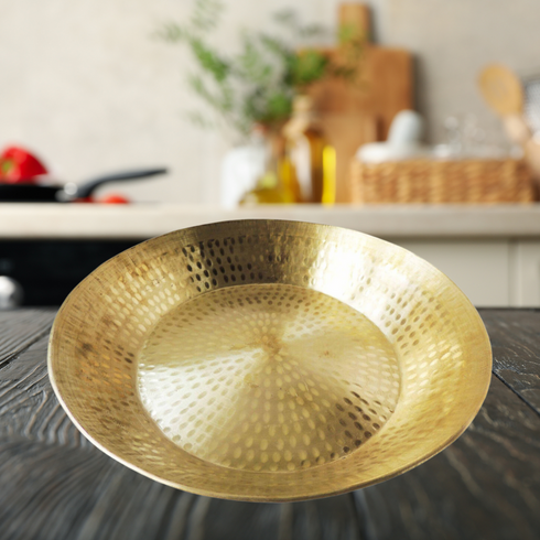 Brass Parat Gahari Deep Thali 1.74Kg
