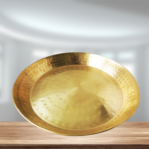Brass Parat Gahari Deep Thali 1.46Kg
