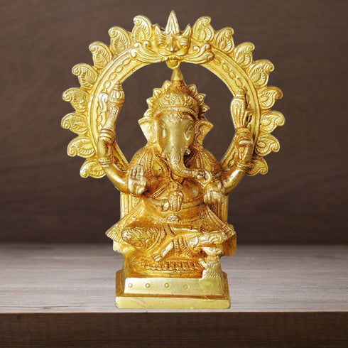 Brass Ganesh Ji God Idol Statue 1.655kg