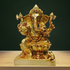 Brass Ganesh Ji God Idol Statue 4.093Kg