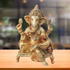 Brass Ganesh Ji God Idol Statue 4.093Kg